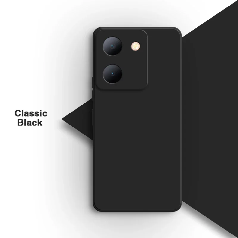 Classic Square Liquid Silicone Back Cover with Internal Flocking