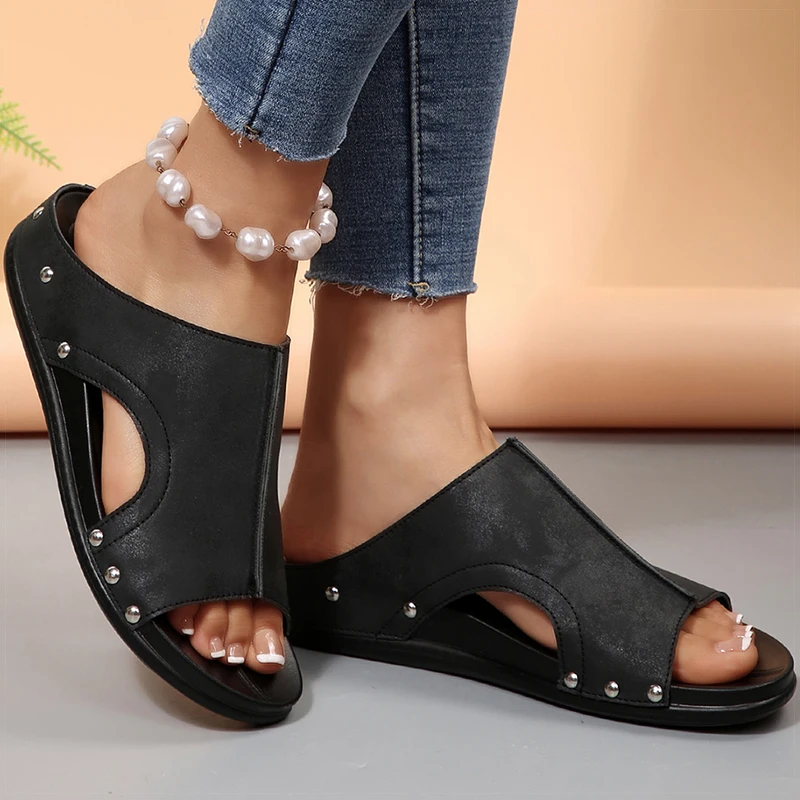 Women's Sandals Casual Wedges Heels Sandals For Summer Women Slippers Retro Summer Shoes Woman Beach Sandalias De Mujer 2025