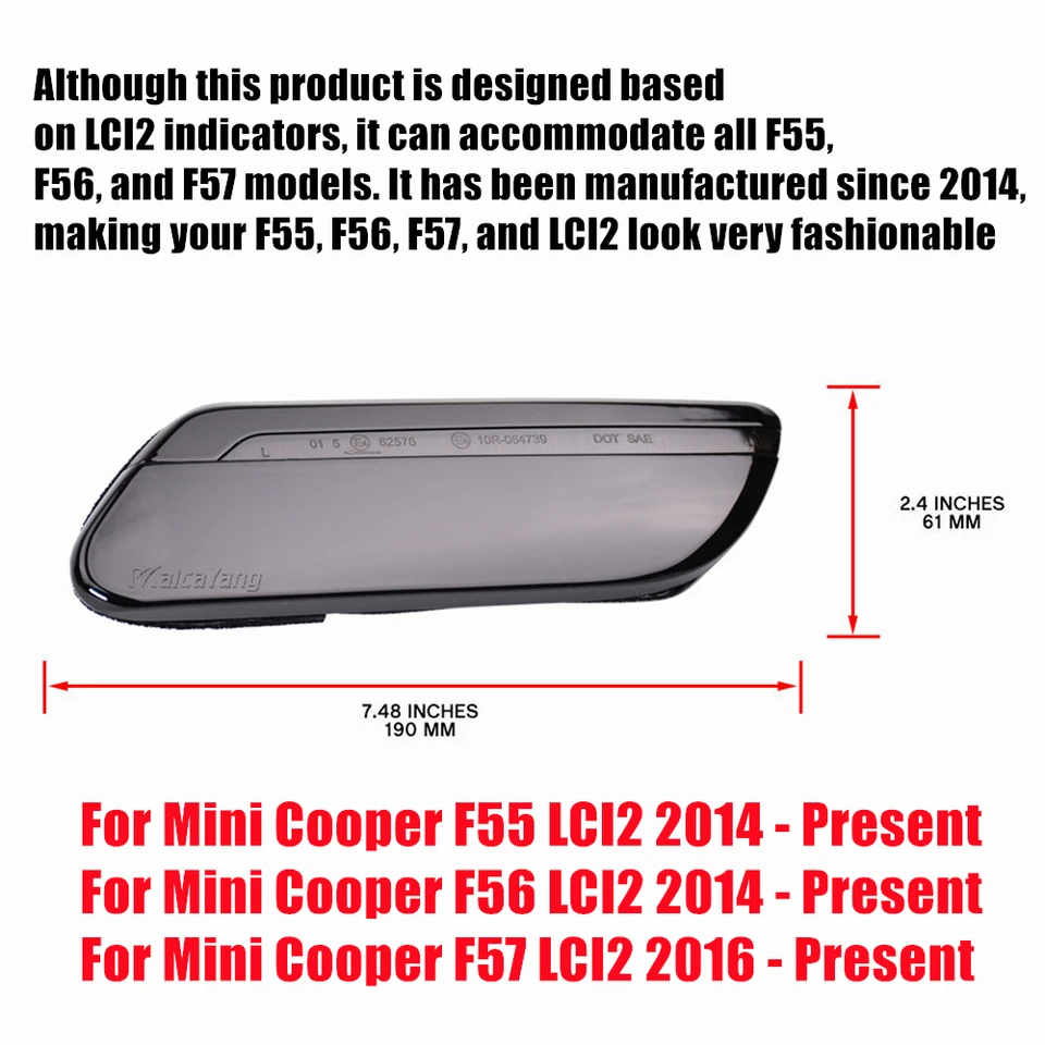Indicatori Laterali Dinamici A LED Per Mini Cooper F55 F56 F57 Dal 2022 – Stile Union Jack UK - 2