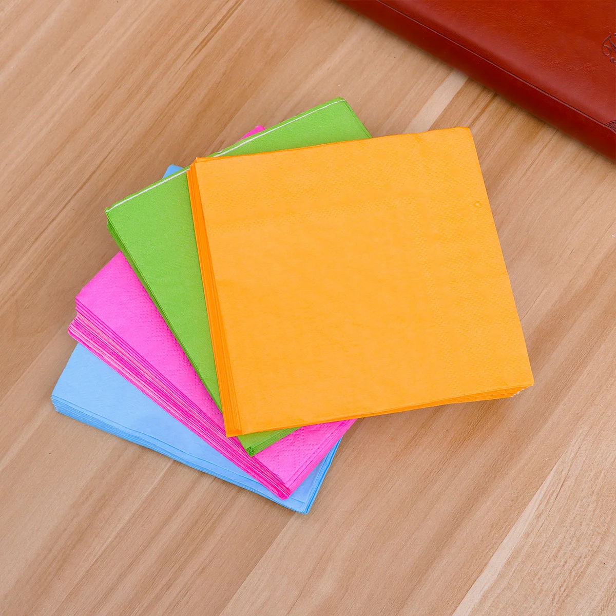 80 Pcs Solid Color Tissue Paper Towel Disposable Pure Serviette Napkin Handkerchief