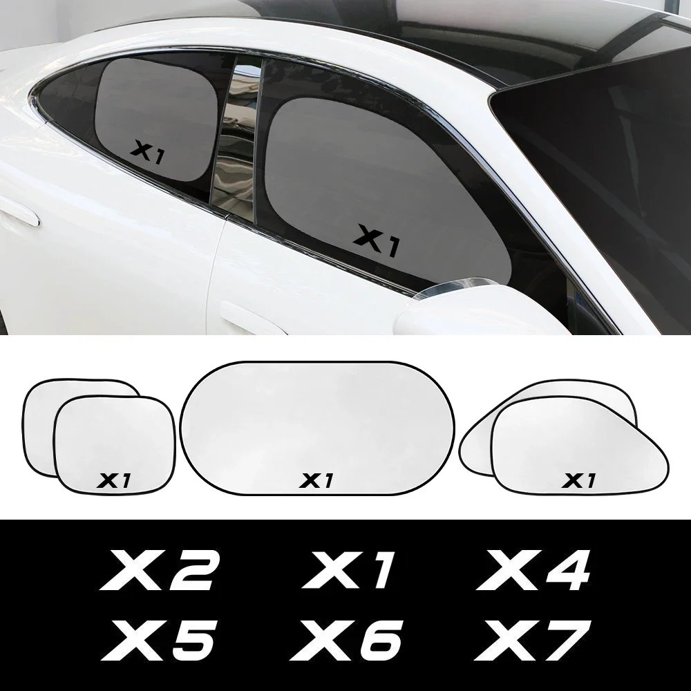 Car Side Back Window Sunshade Cover Anti UV Accessories For BMW X5 E70 F15 G05 X1 E84 F48 X6 E71 F16 G06 X2 F39 X4 F26 G02 X7