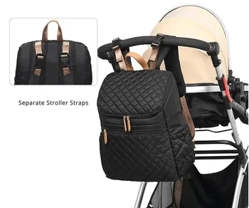 Fashion New Baby Diaper Bag Backpack Multifunctional Diaper Bag Organizer with Thermal Milk Bottle Bag Baby Bags for Mom 2