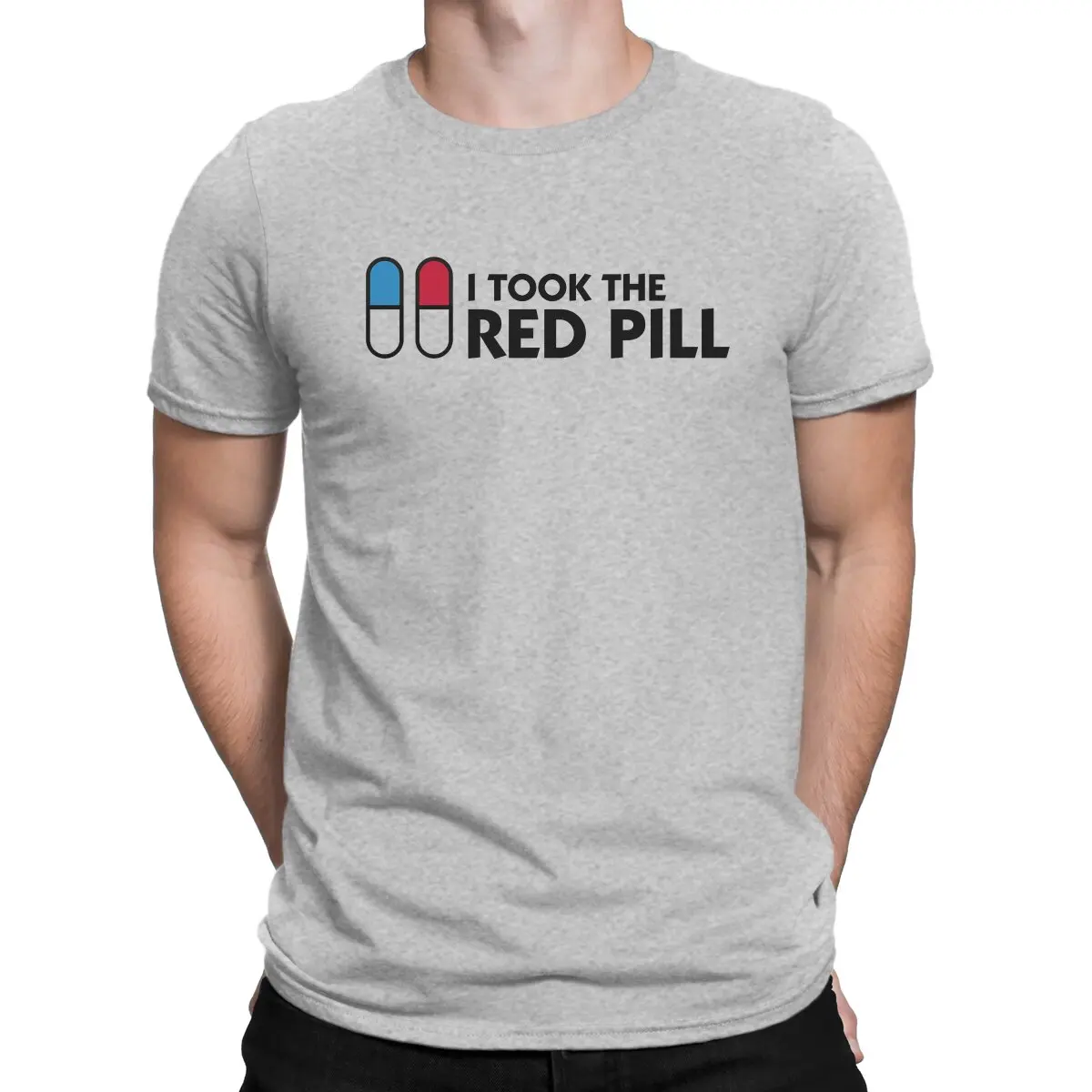 Camiseta creativa Matrix para hombre. Tomé la pastilla roja. Camiseta de cuello redondo. Personaliza tu regalo. Ropa urbana.