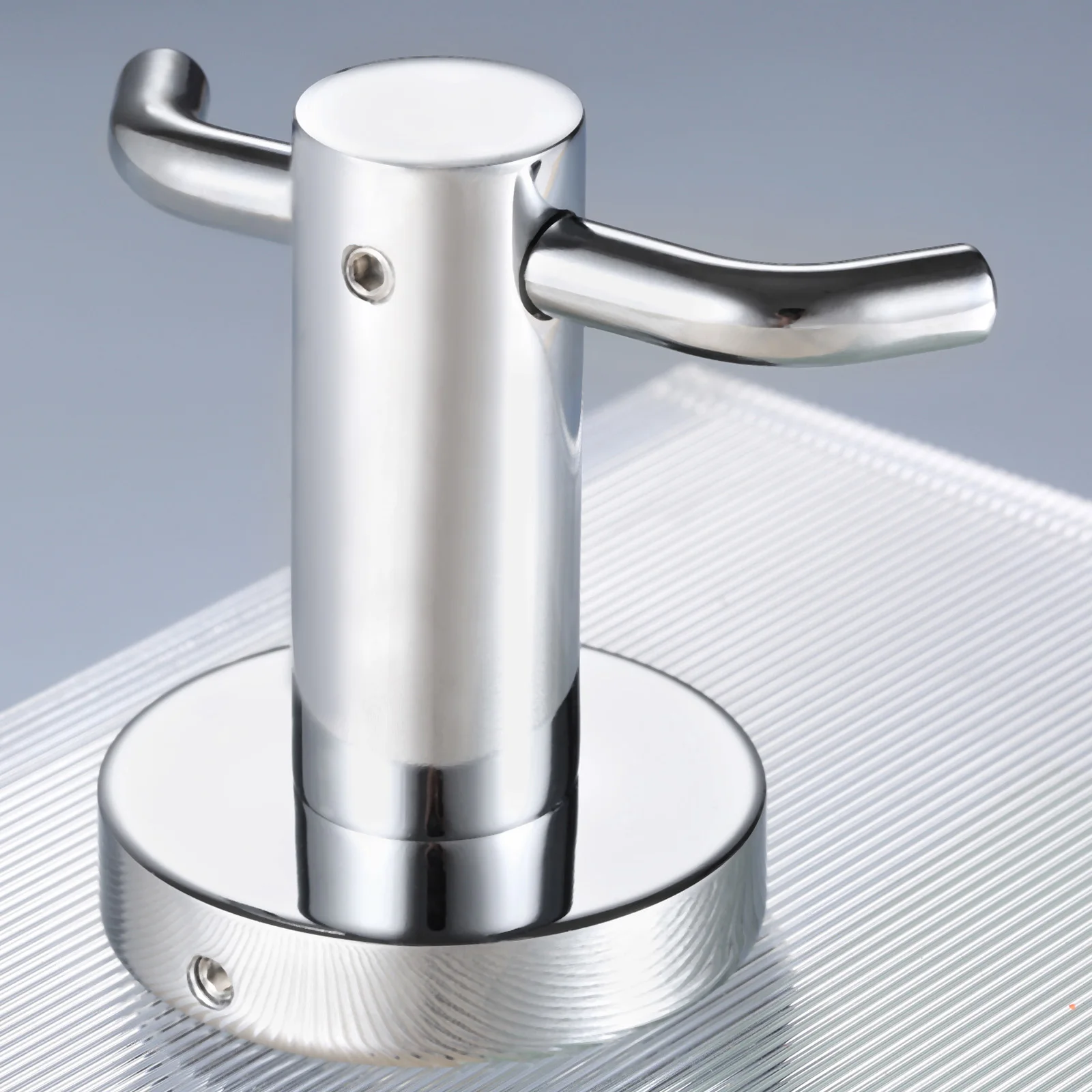 Description Picture 5 of item1pc Wall Mounted Towel Hooks Modern Double Hook Design Polished Chrome Bathroom Kitchen Hardware Robe Coat Hat Holder