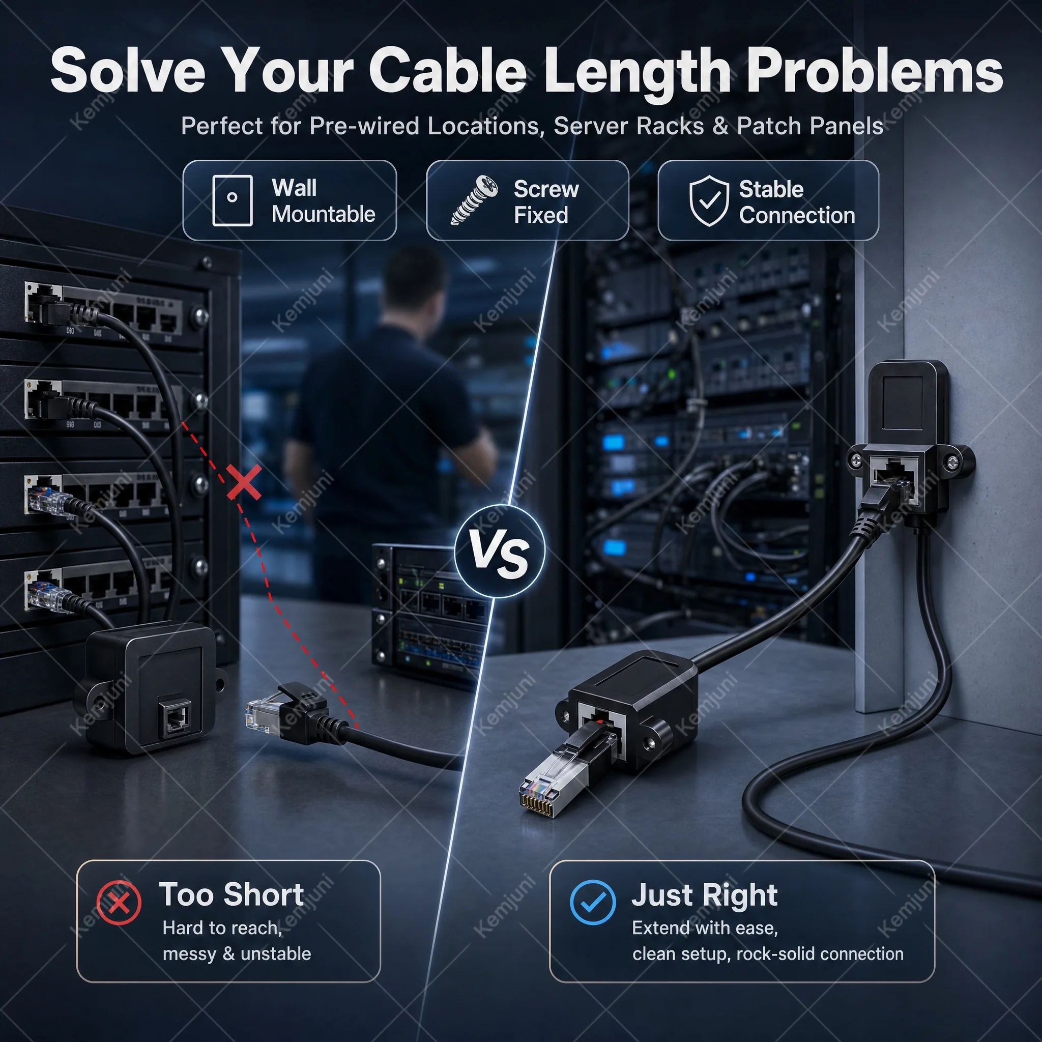 위 아래 직각 90도 °   나사 고정식 Cat6 이더넷 케이블 LAN 연장 케이블 3M 5M 10M 1000MBPS RJ45 연장 케이블