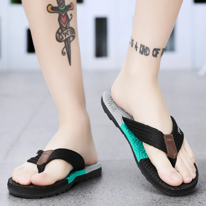 Men Flip Flops Slides Trend Summer Anti-skid Man Slippers Outdoor Light Casual Beach Male Sandals Household Slides for Men