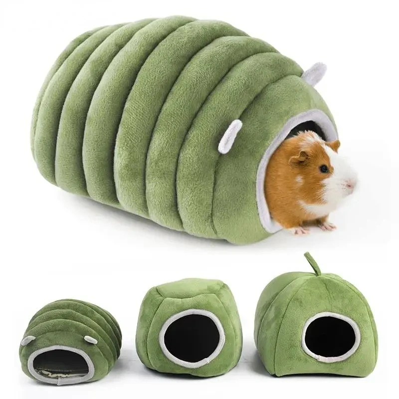 

Pet Cave Hamster Bed Super Warm Guinea Pig Cage House Cozy Hideout for Mini Hedgehog Bearded Rabbit Winter Pets Items