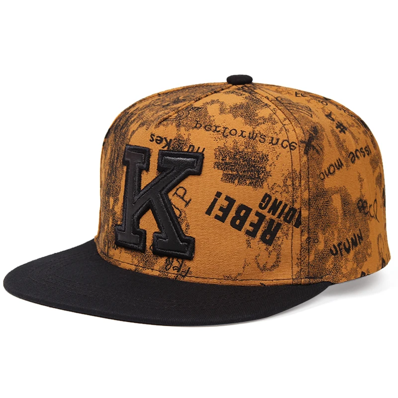 Baseball Caps New Fashion Flat Brim Men's Hip Hop Embroidery Trucker Cotton Adjustable Snapback