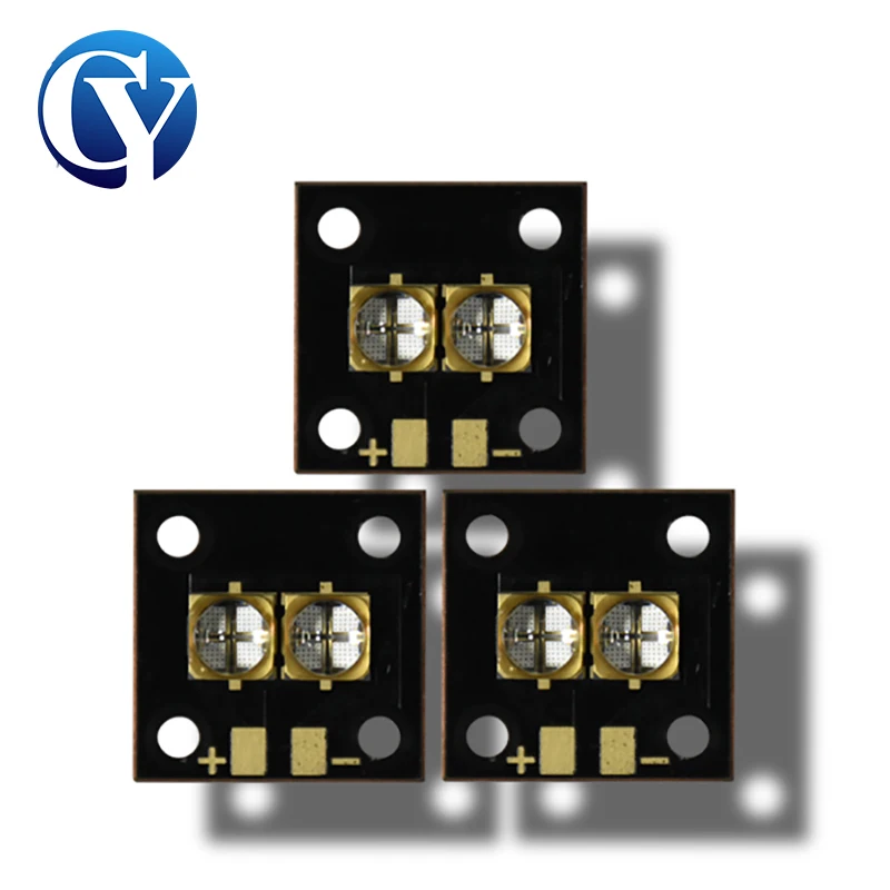 Printer UV LED Module 20W Curing 365nm 385nm Light Quartz Lens Lamp Beads