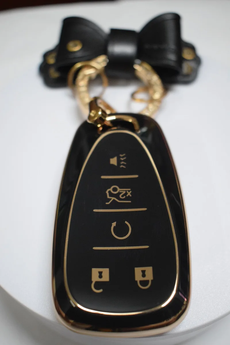 Bow Keychain Car Key Case Cover for Chevrolet Onix Equino Orlando Cruze Spark Sonic Camaro Volt Bolt Trax Malibu Blazer Traverse