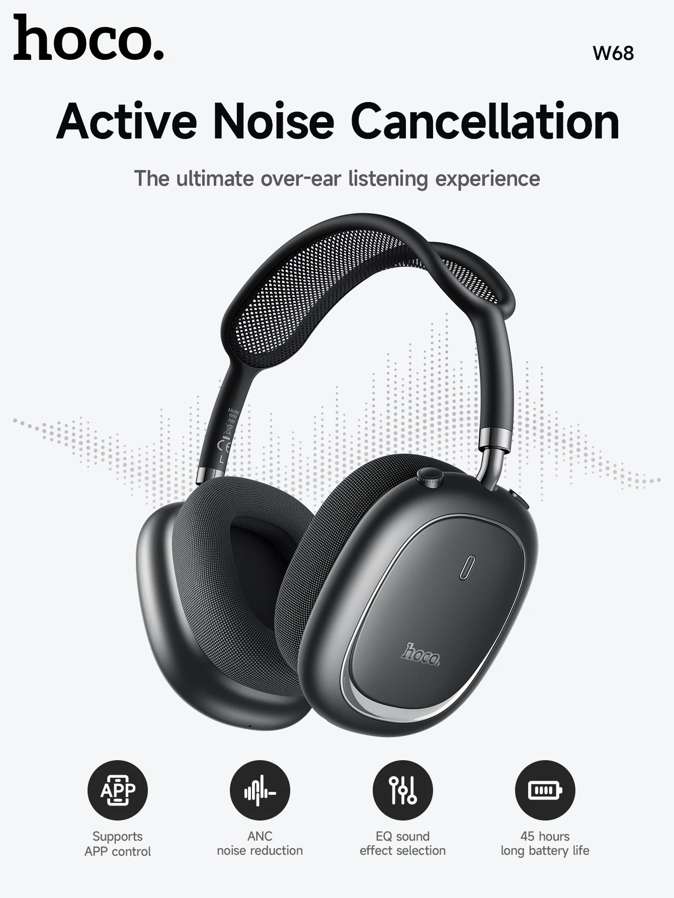 HOCO W68 ANC Wireless Headphones