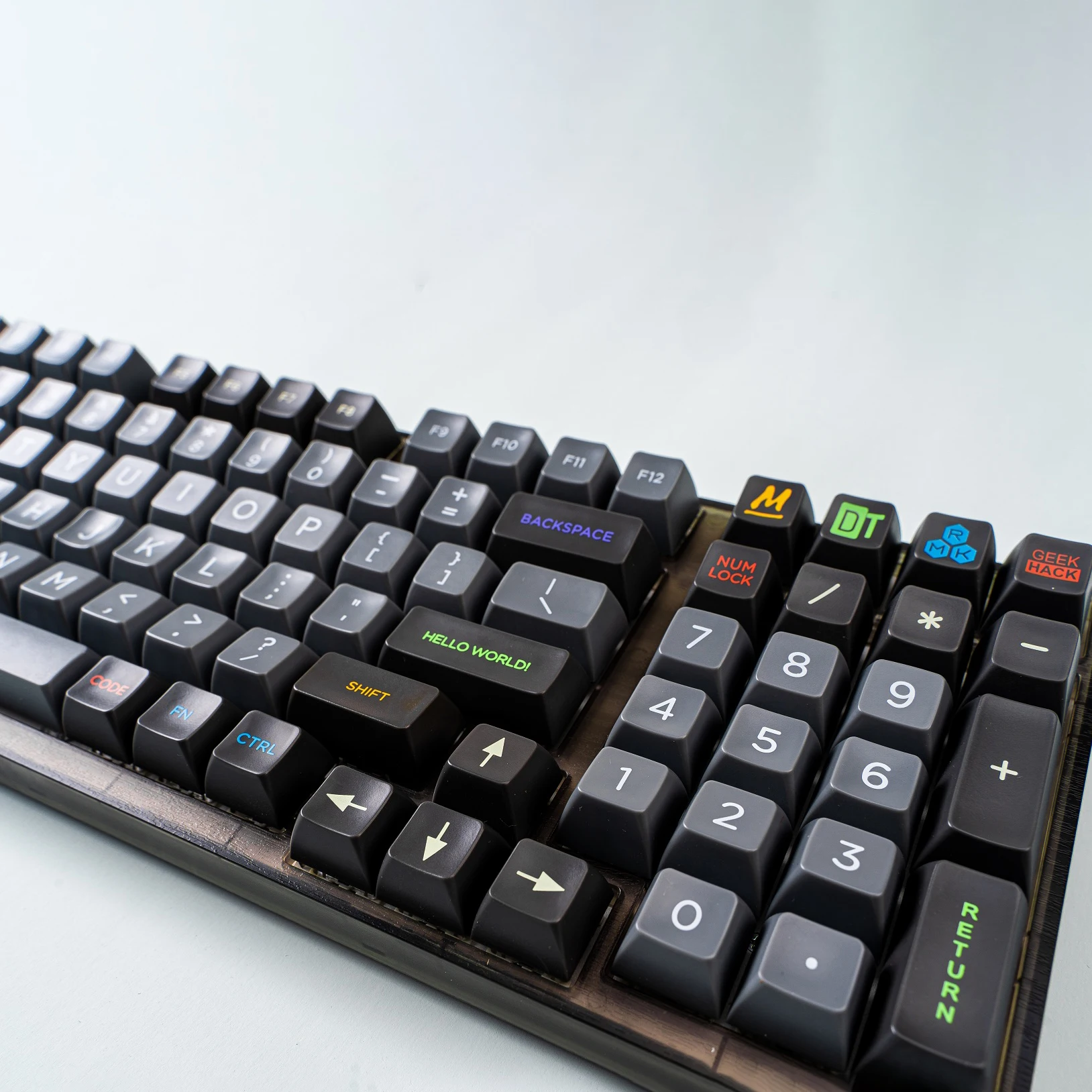 Oblivion SA V2,Keycap Set für Mechanische Tastatur, SA Profil, ABS, Glasierte Legends, eclipse Stil, Git Symbole für Programmierer