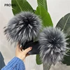 Natural Raccoon Fur Slippers Women Summer Home Slides Fluffy Furry Flip Flops Indoor Outdoor Flat Beach Sandals 1