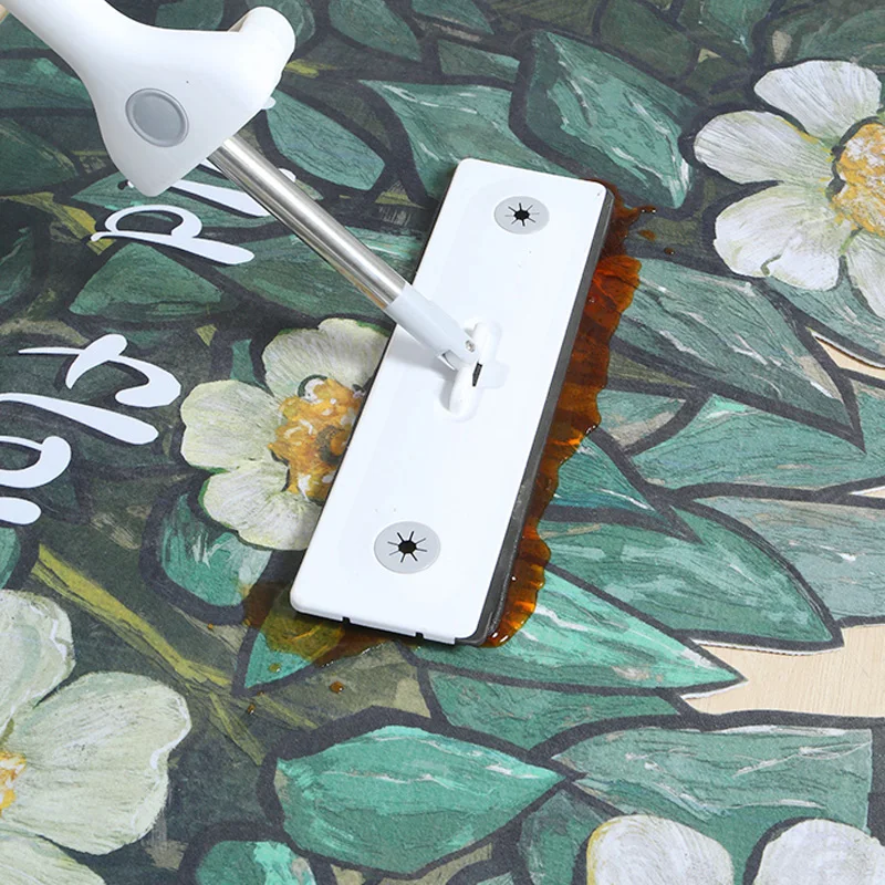 PVC Entry Door Mat, Oil Painting Flower Pattern, Floor Mat, Can be Cut, Oil-proof, Non-slip, Waterproof Household Carpet