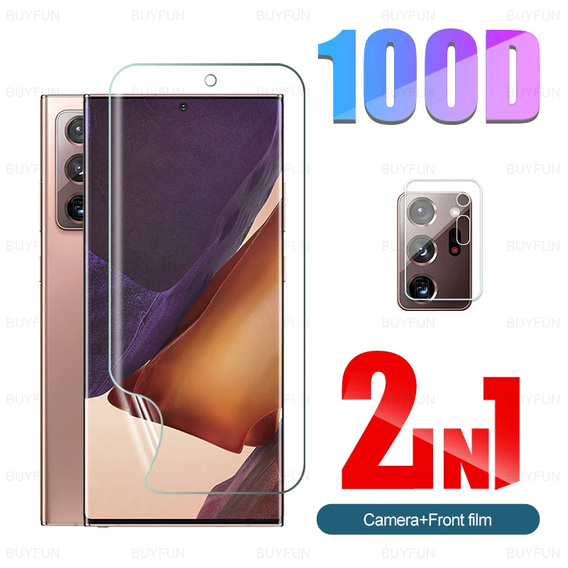 2in1 Screen Protectors Hydrogel Film Soft For Samsung Galaxy Note20