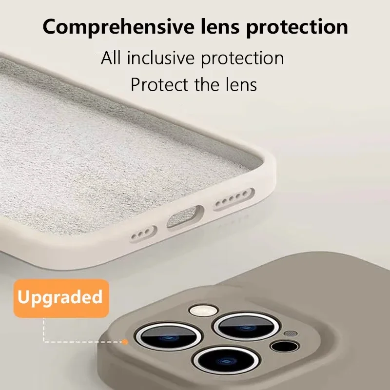 Original Liquid Soft Silicone For Magsafe Wireless Charge Magnetic Case For iPhone 16 Plus 15 14 13 12 Pro Max 11 Cover view 4