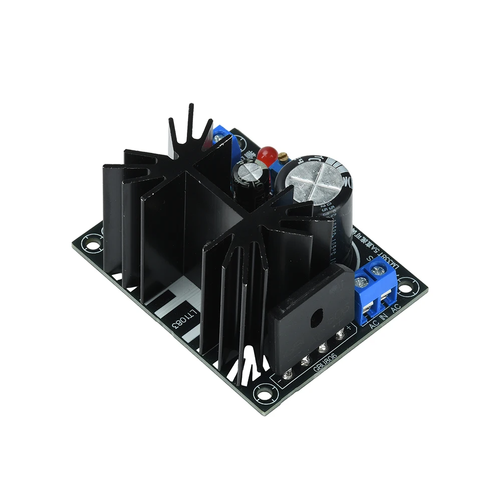 AC 0-24V/DC 0-35V 입력 LM338T DC 가변 전압 조정기 전원 공급 장..