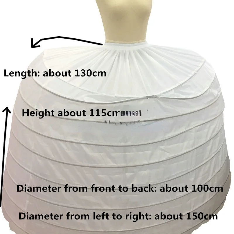 Wedding Petticoat 9 Hoops Petticoat Underskirt For Vintage Palace Ball Gown Wedding Dresses Bridal Gowns