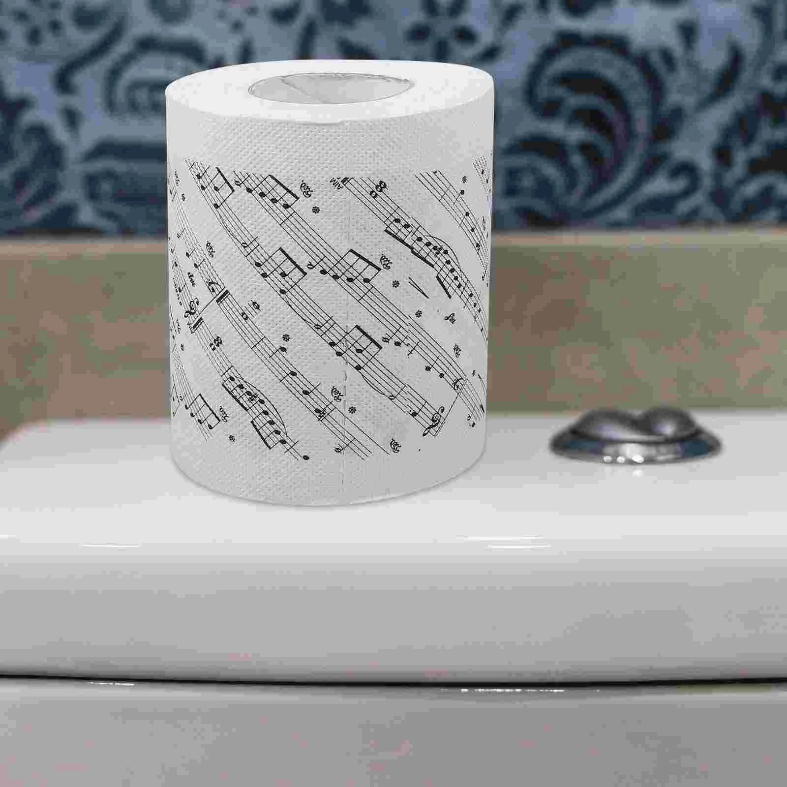 1 Roll Music Notes Tissue Paper Party Toilet Paper Face Tissue Towel for Bathroom Home toilet tissues rolls