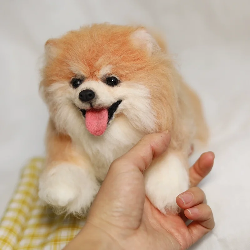 Custom Handmade Wool Felt Pet Model | Luxury Dog Figurine | Unique Memorial Gift 4