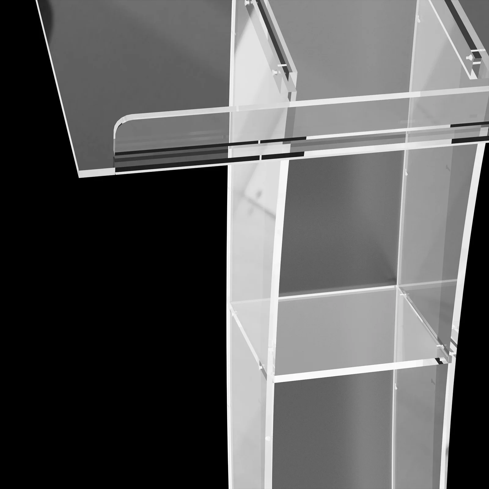 Clear Acrylic Podium Church Pulpit Plexiglass Lectern Debate Podium Conference