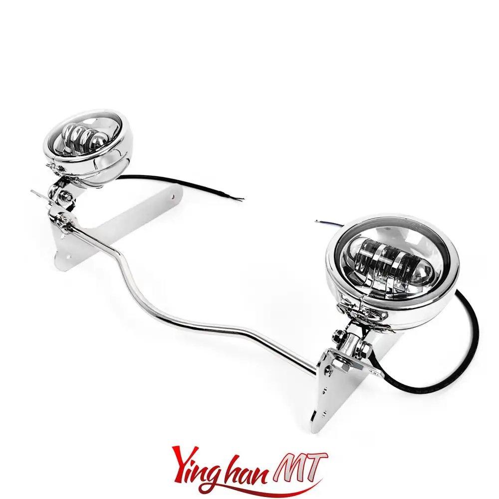 Kit Phare Antibrouillard Avec Clignotants Pour Harley Softail FatBoy FLSTF - Neuf, Noir Mat