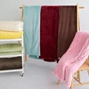 New milk velvet widened striped blanket (single layer double sided) air conditioning blanket multifunctional cover blanket 5