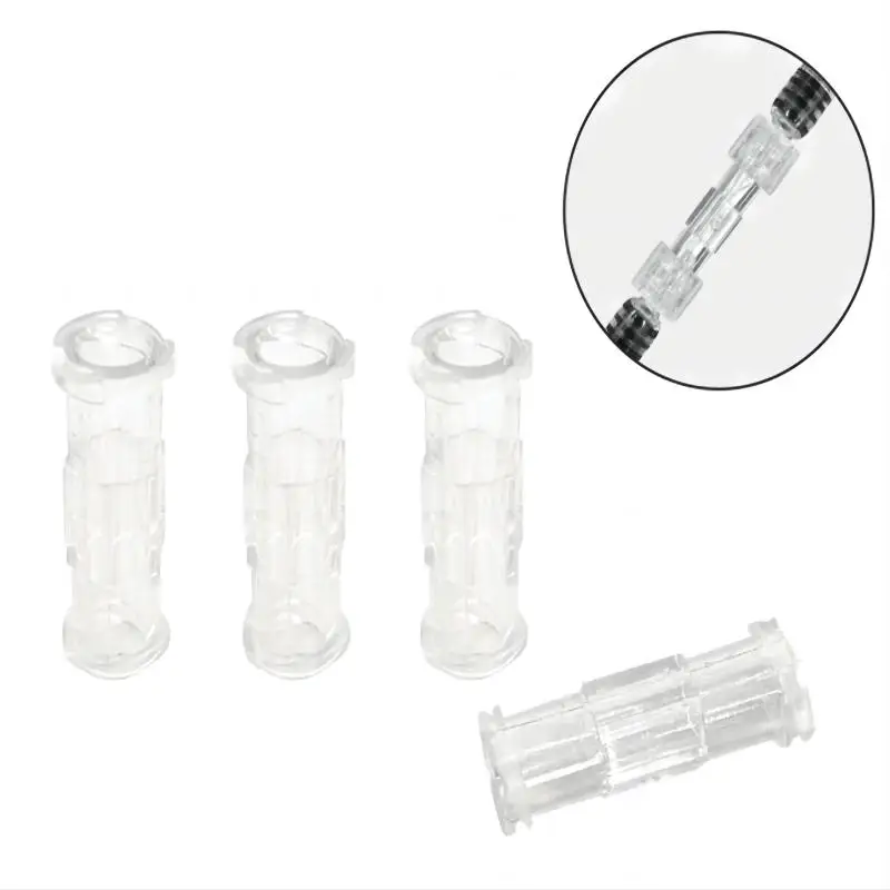 Double Helix Sterile Luer Lock Adapter Leak Proof Transparent Plastic Syringe Connector Disposable Sterile Luer Lock