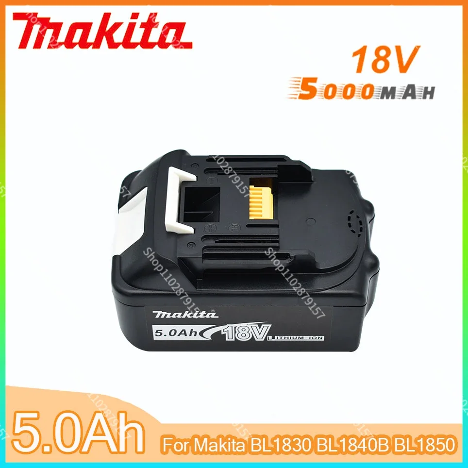 

5000mAh Makita-100% Original Rechargeable Power Tool Battery, Replaceable LED Lithium-ion 5.0 Ah 18V LXT BL1860B BL1830 BL1850