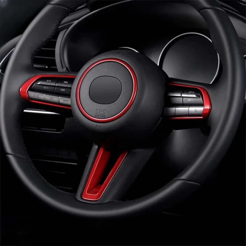 Per Mazda 3 Axela Cx-60 Cx-50 Mx-30 Cx-30 2019-2022 2023 Adesivo Per Volante Per Auto Cornice Decorazione Copertura Trim Interior Styling