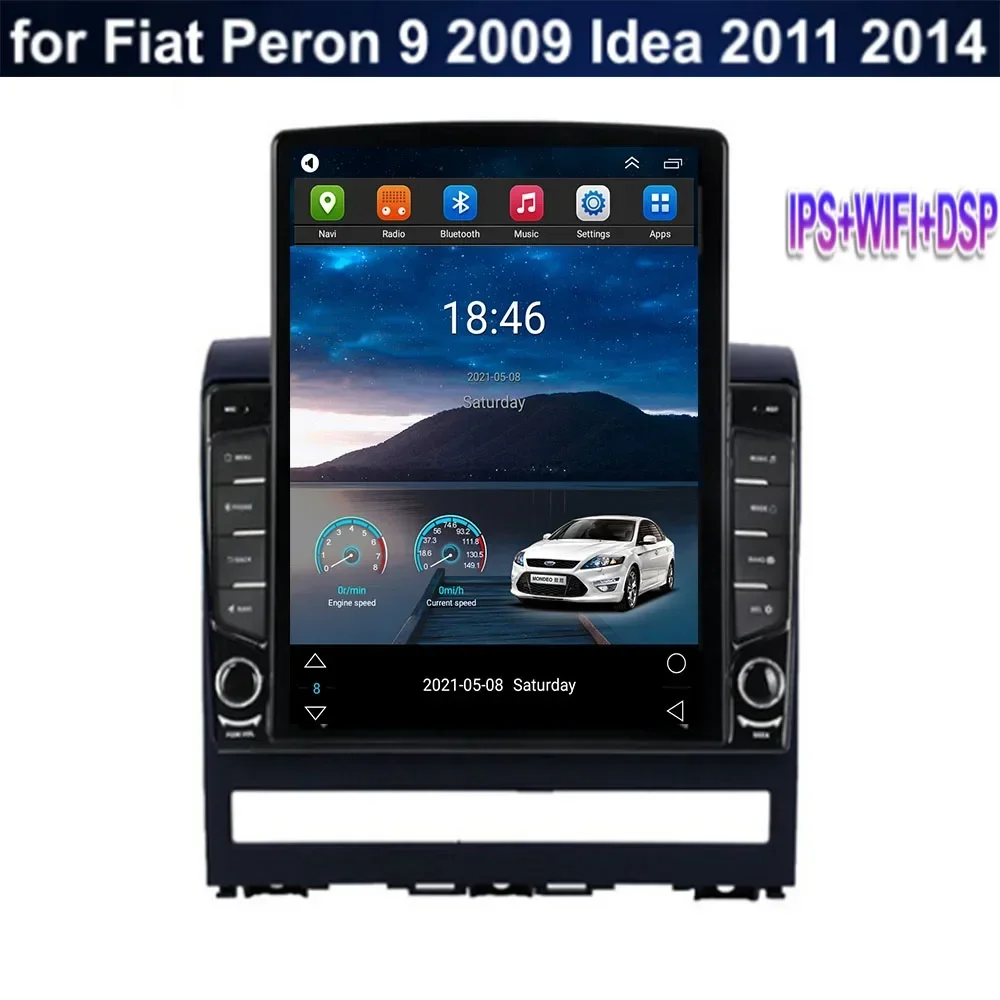 8G + 128G Android13 Carplay Per Fiat Peron 9 2009 Idea 2011 + Tesla Style Autoradio Stereo Carplay Lettore Multimediale Navigazione Gps