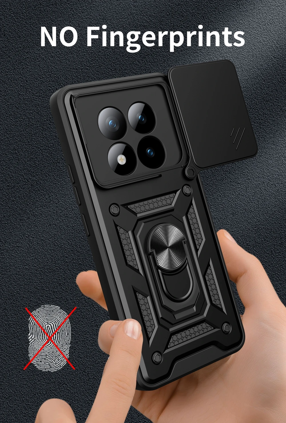 Slide Lens Camera Protector Armor Phone Case