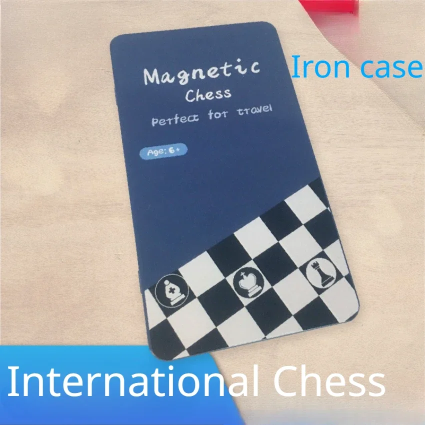 International game chess, draughts puzzle, foldable