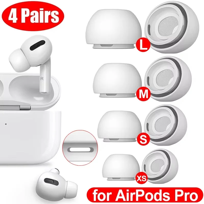 Silicone Noise-Reduction Ear Tips - 4 Pairs of Protective Earplugs and Replacement Ear-Pads