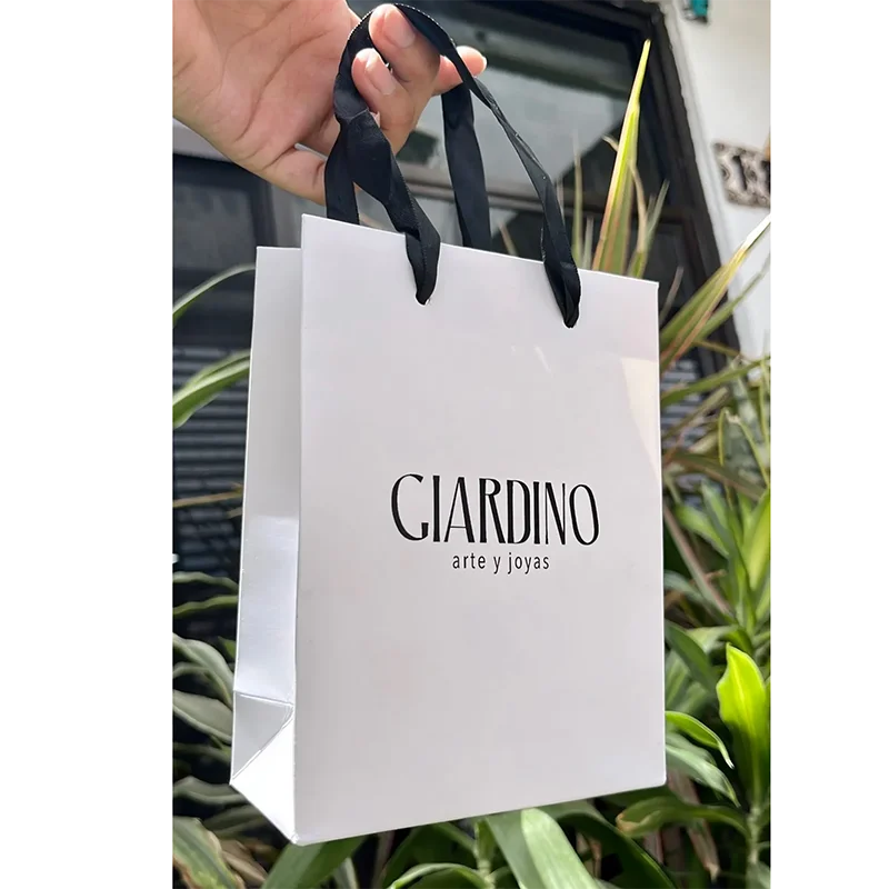 Valentine day gifts pacakge white bag wedding bow tie luxury bag for small business personization 5/10Pcs gift bags,paper packaging bag