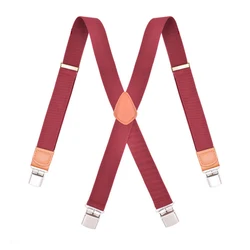 Men Clips Suspenders Unisex 6 Solid Color High Elastic Adjustable Suspender Belt for Male Trousers Strap Male Gift Accessories