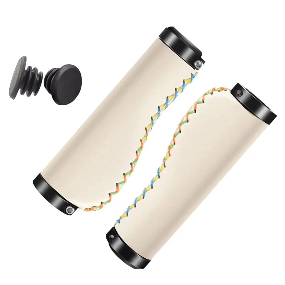Bicycle Grips Handle Bar Grips Comfortable Grip Easy To Install Leather And Abs MTB Road Mountain Scooter Soft