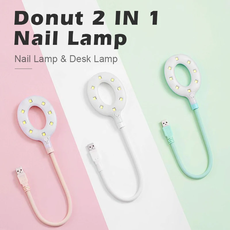 2 In 1 Nail Led Uv Lamp For Drying Gel Manicure Machine Desk Lamp Eye