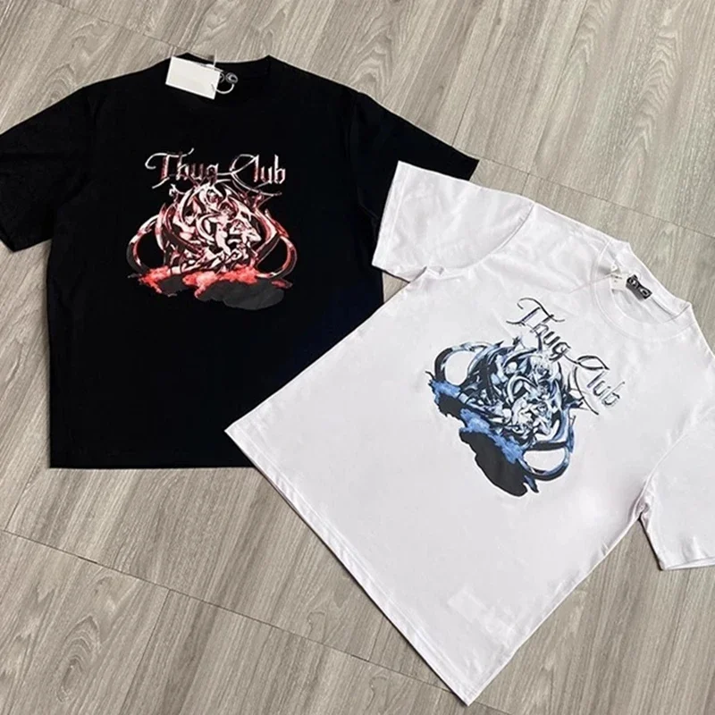 

Good Quality THUG CLUB Fashion Tee Men THUG CLUB Women Vintage T-shirt Cotton Short Sleeve Men Clothing