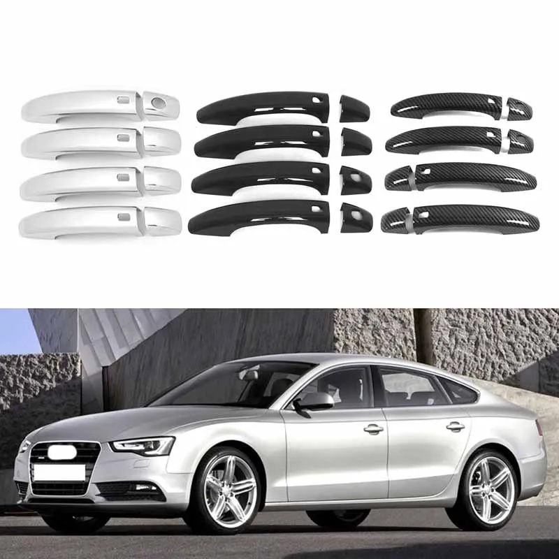 

Car Door Handle Cover Door Bowl Protector Handle Cover Carbon Fiber pattern For Audi A5 Q3 Q5 2009-2015 Auto Accessories