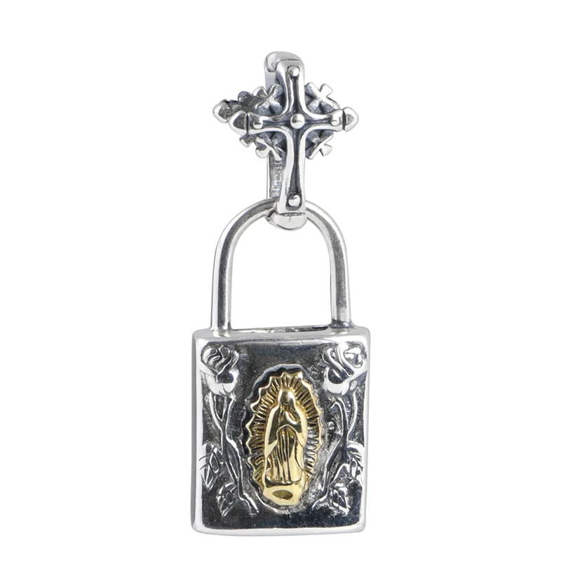 Bocai s925 prata fands orando maria lock