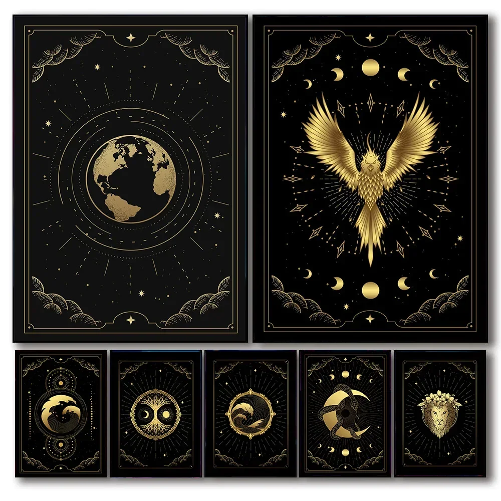 

Карта Tarot в форме сердца, холст, искусство украшения для дома