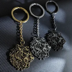 18K Gold - Plated Stainless Steel Tiger Head Pendant - Waterproof and Non - Fading Keychain Accessory (3 colorset)