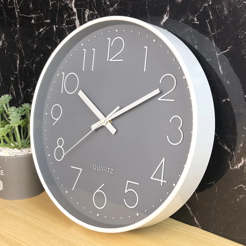 12 Inch 30CM Fashion Silent Non-Ticking Wall Clock Creative Three-Dimensional Digital Scale Wall Clock for Living Room Bedroom digital wall clock wall clock