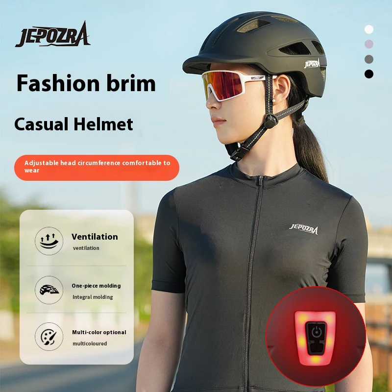 New Cycling Helmet In-Mold Mountain Road USB Rechargeable Tail light Bicycle Bike Helmet Sports Safe Hat MTB Cycling Helmet