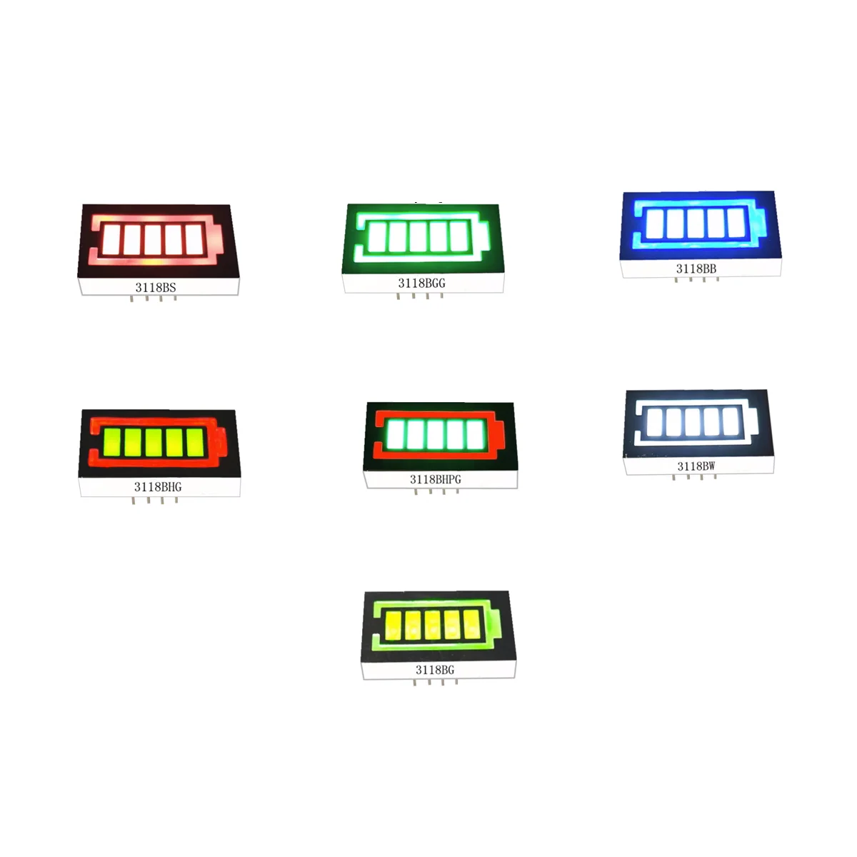 Bright Red LED Digital Tube Light Strip, 16 Feet, Multi-Segment Display