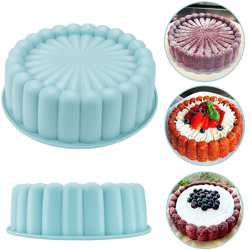 

Silicone Round Pan Charlotte Cakes Baking Pan Sponge Flan Mold Strawberry Shortcake Baking Pan Kitchen Silicone Moulds