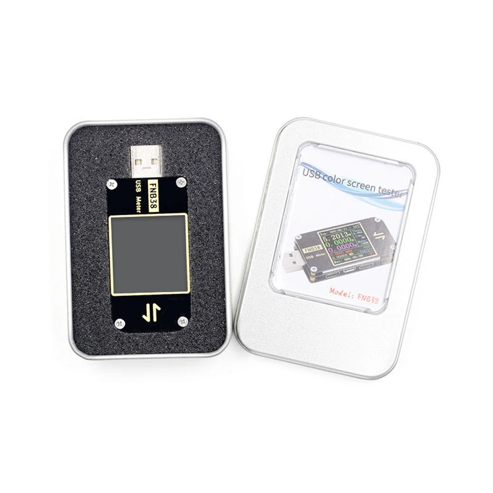 Voltage Tester 1pc USB Tester FNB38 Current And Voltage Meter USB Tester QC4+ PD3.0 2.0 Fast Charging Protocol 69*30*9.5mm Electrical Equipment