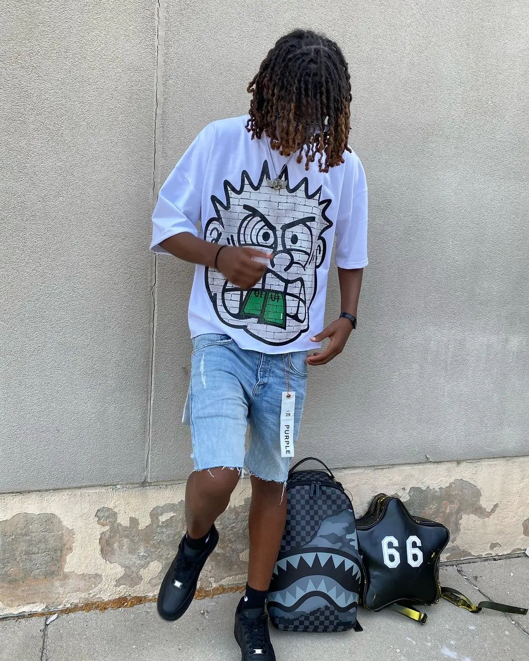 American High Street Men Pattern Printed T-shirt Harajuku Y2k Retro Short Sleeve Men and Women Hip Hop Casual Loose Top men women t shirt