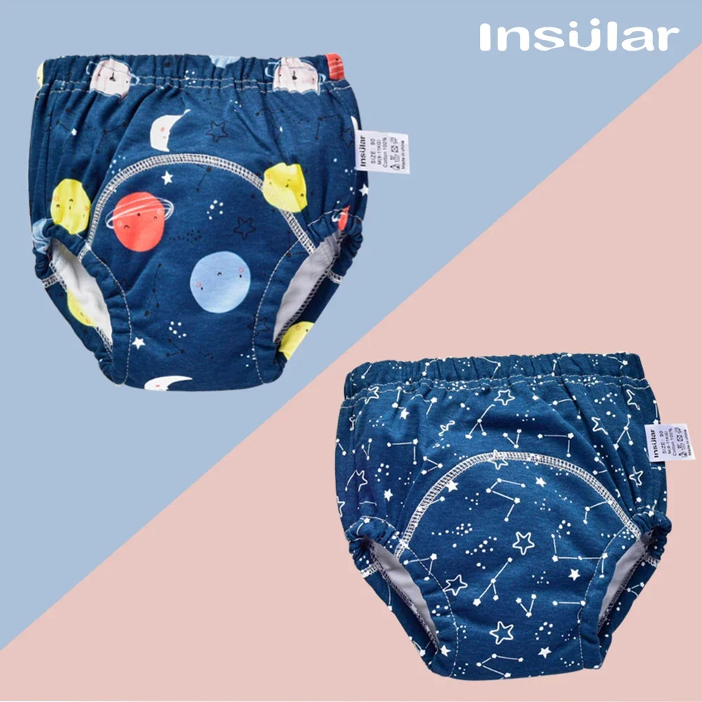 Insular 6-Layer Muslin Baby Diaper Reusable Training Pants Washable Cloth  Nappy Diaper Waterproof Potty Panties Underwear